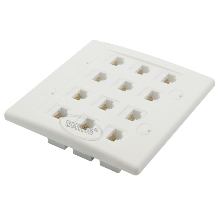 2 prednja ploča 12 priključaka CAT6 rj45 ženski na ženski zidni panel mrežna zidna ploča podrška dizajn korisnika