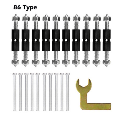 10 paari kassetiparandaja 86/118 tüüp seinalüliti kassett alumine korpus Kahjustuse parandamise tööriistad tumedad karbid tugivarda vahetus