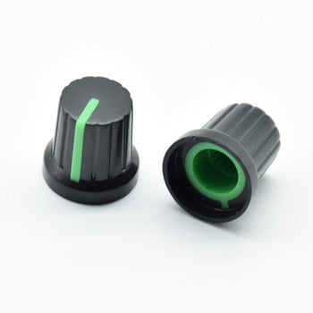 12 бр. 6 мм диаметър на отвора на вала Пластмасови капачки за копчета на потенциометъра с резба