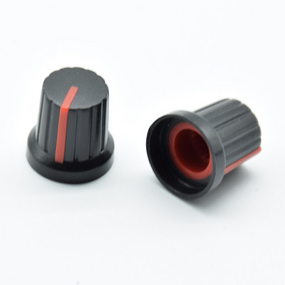 12 tk 6 mm võlli ava läbimõõt plastist keermestatud rihveldatud potentsiomeetri nuppude korgid