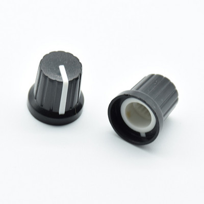12 tk 6 mm võlli ava läbimõõt plastist keermestatud rihveldatud potentsiomeetri nuppude korgid