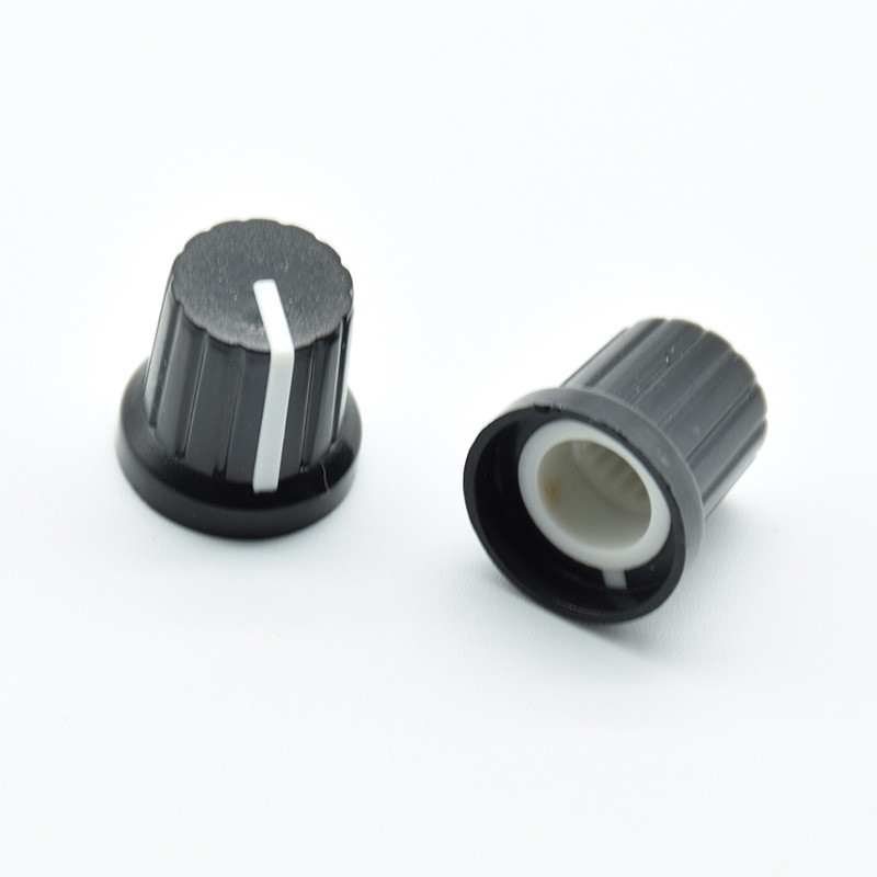 12 tk 6 mm võlli ava läbimõõt plastist keermestatud rihveldatud potentsiomeetri nuppude korgid