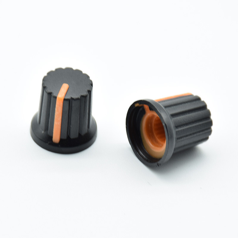 12 tk 6 mm võlli ava läbimõõt plastist keermestatud rihveldatud potentsiomeetri nuppude korgid