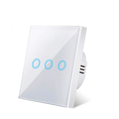 1/2/3Gang Smart Switch EU Wifi Smart Touch Light slēdža panelis Nav nepieciešams neitrāls vads Atbalsts Alexa Google mājas tālvadības pults