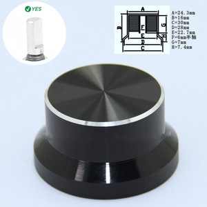 1 kom 6 mm rupa za osovinu crna ručica potenciometra od aluminijske legure