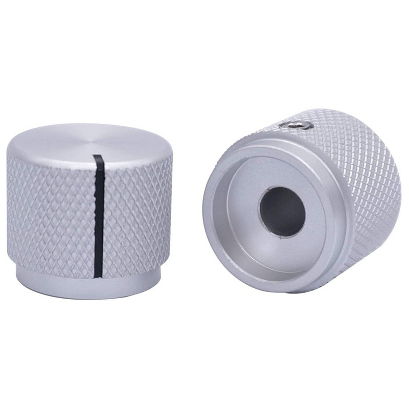 Alumīnija rotācijas elektroniskās vadības potenciometra poga 6 mm diametra vārpstas skaļuma regulēšanas pogai 30 x 18 mm (diametrs x augstums)