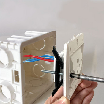 6 τμχ Επισκευαστής επισκευής κασέτας πρίζας διακόπτη τοίχου 86mm Βίδα στερέωσης κάτω κουτιού για ηλεκτρικά αξεσουάρ ράβδου στήριξης στερέωσης κουτιού διακόπτη