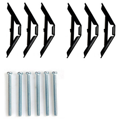 6kom Zidna sklopka Utičnica Popravljač kazete 86mm Donja kutija Vijak za pričvršćivanje za razvodnu kutiju Potporna šipka Električni dodaci