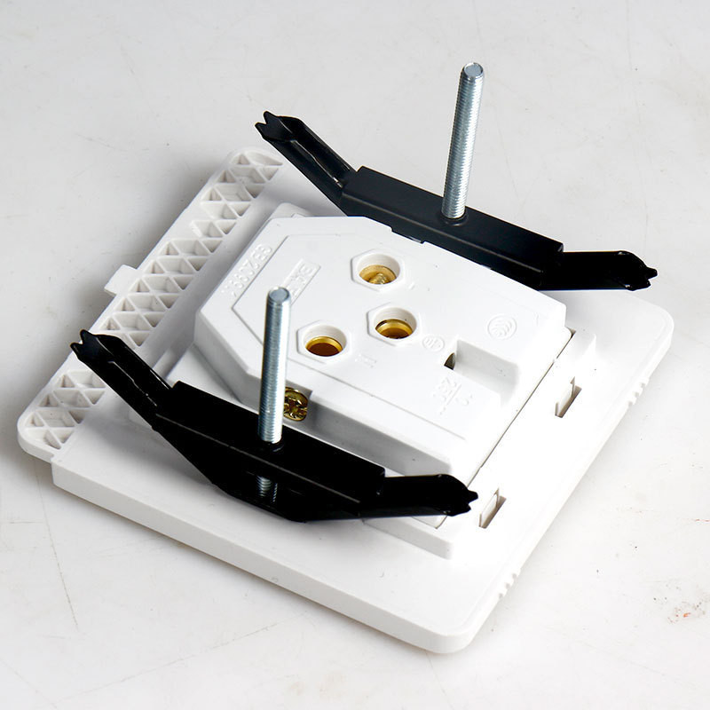 6kom Zidna sklopka Utičnica Popravljač kazete 86mm Donja kutija Vijak za pričvršćivanje za razvodnu kutiju Potporna šipka Električni dodaci