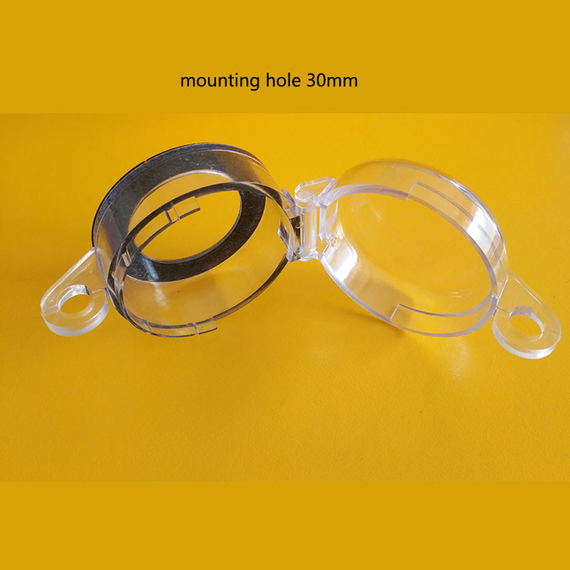 10 tk 22 mm 30 mm diameetriga veekindel tolmukindel ohutuskaitse plastikust kaitse läbipaistev nupplüliti kaitsekate