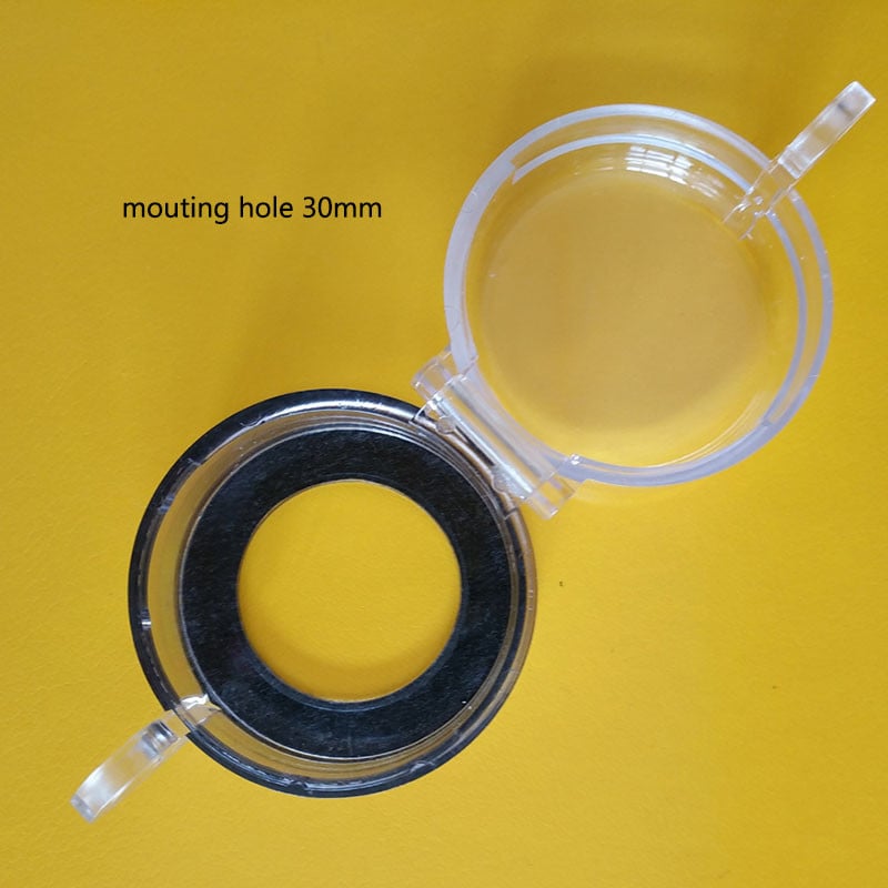 10 tk 22 mm 30 mm diameetriga veekindel tolmukindel ohutuskaitse plastikust kaitse läbipaistev nupplüliti kaitsekate