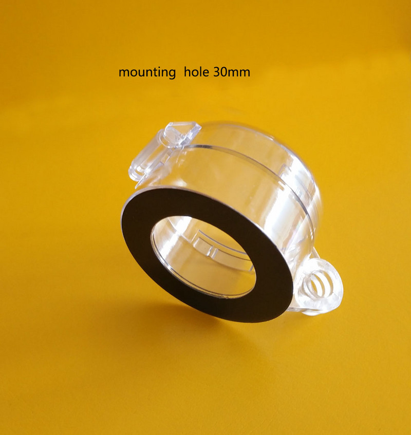 10 tk 22 mm 30 mm diameetriga veekindel tolmukindel ohutuskaitse plastikust kaitse läbipaistev nupplüliti kaitsekate