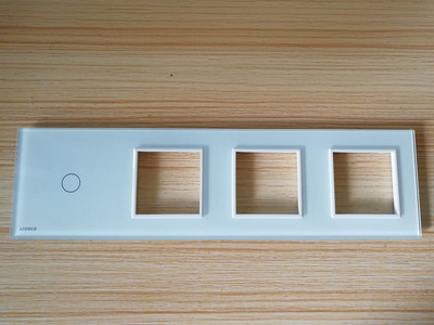 2022 Livolo White Pearl Crystal Glass, 294 mm * 80 mm, EU standard, staklena ploča s 1 i 2 okvira, VL-C7-C1/SR/SR/SR-11