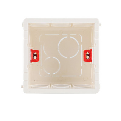 Avoir 86 Tip Tamna kutija za ugradnju žica Kutija za ugradnju zidne utičnice 86mm*86mm*40mm Razvodna kutija s ugradnjom Plastična crvena bijela plava