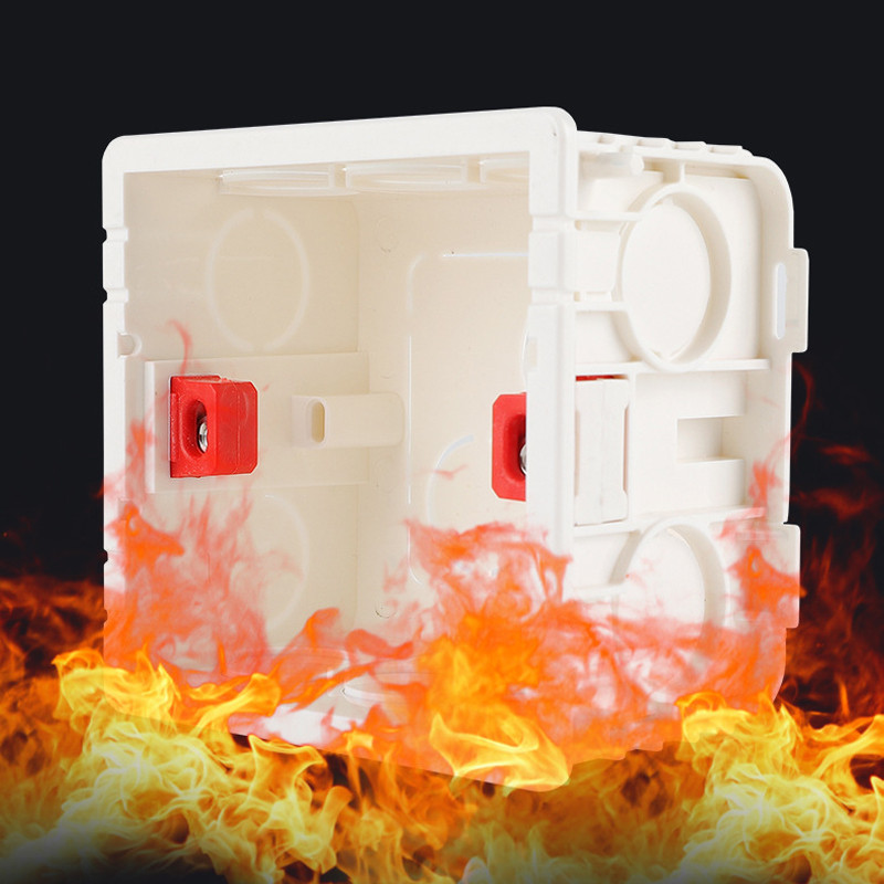 Avoir 86 Tip Tamna kutija za ugradnju žica Kutija za ugradnju zidne utičnice 86mm*86mm*40mm Razvodna kutija s ugradnjom Plastična crvena bijela plava