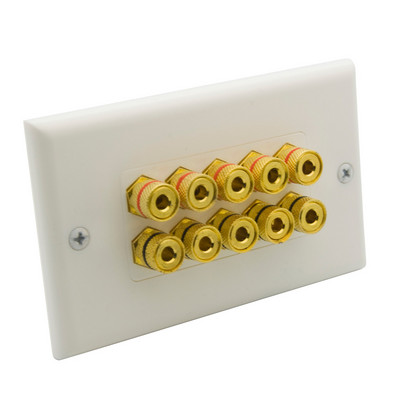 1 Gang Dekorativni stil 1.0 2.0 3.0 4.0 5.0 Zvučnik kutije za surround zvuk Banana port zidna ploča sa ženskim ženskim konektorom