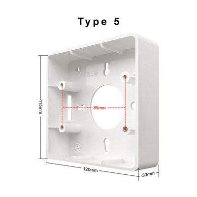 AVATTO sienas montāžas kārba Iekšējā/virsmas kasete Baltā kaste 86*86mm 102*66mm 140*68mm ES/ASV standarta slēdzim un kontaktligzdai
