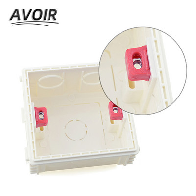 Avoir Internal Mount Box Ρυθμιζόμενο Κουτί τοποθέτησης 86mm*86mm Τύπος Επιτοίχιος διακόπτης Υποδοχή Εγκατάσταση Κουτί κασέτας Καλωδίωση Πίσω Κουτί