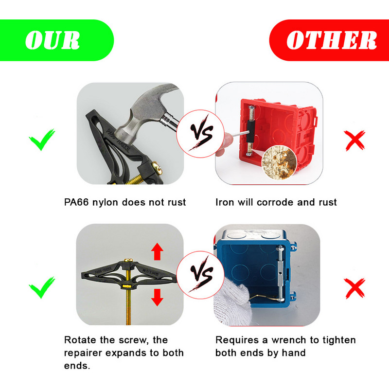 86 mm kassetiparandaja tume karbi parandamine kruvipistiku lüliti vana pistikupesa karbid asendus fikseeritud seina remondi karbi tugivarras