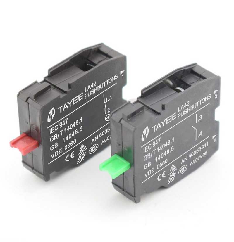 1gab Spiedpogas slēdža kontakti priekš LA42 NO/NC NO/NC