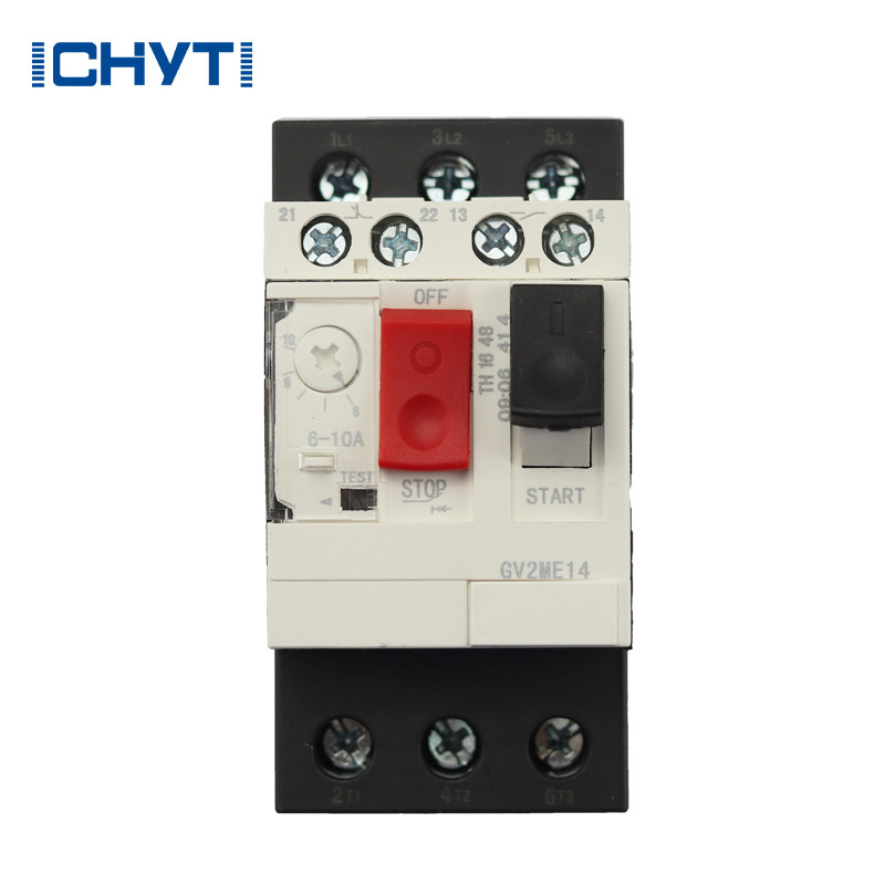 GV2ME motora ķēdes pārtraucējs MPCB priekšā un sānos uzstādīts GVAE/GVAN momentāna signāla palīgkontakts