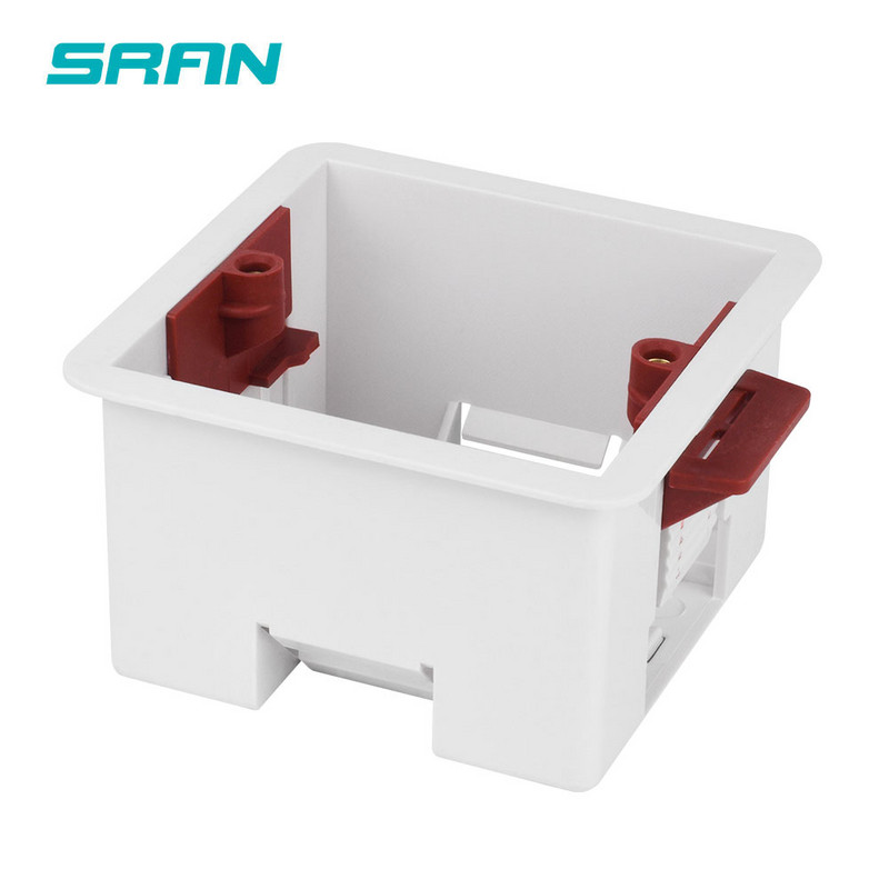 1 Gang Dry Oderes kaste ģipškartona plāksnēm / Drywall / ģipškartona plāksnēm 46mm dziļums sienas slēdzis BOX sienas kontaktligzdas kasete SRAN