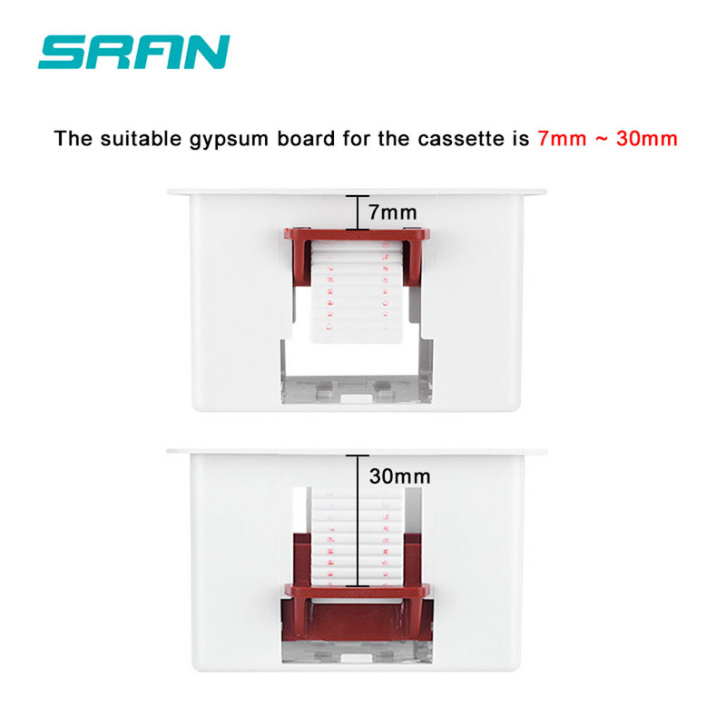 1 Gang Dry Oderes kaste ģipškartona plāksnēm / Drywall / ģipškartona plāksnēm 46mm dziļums sienas slēdzis BOX sienas kontaktligzdas kasete SRAN