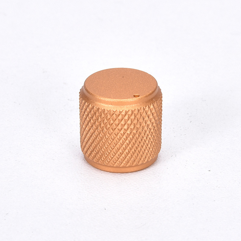 2-osaline alumiiniumsulamist nupp, silindriline rihveldatud helisüsteem isetegemise nupud läbimõõt 15 mm kõrgus 15 mm (kuldne hõbe must punane)