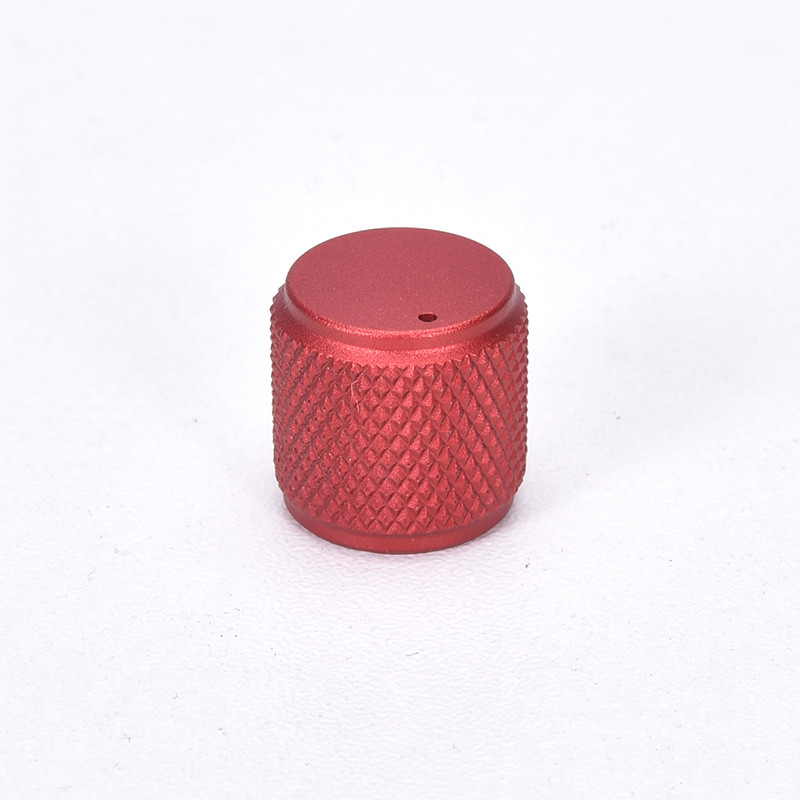 2-osaline alumiiniumsulamist nupp, silindriline rihveldatud helisüsteem isetegemise nupud läbimõõt 15 mm kõrgus 15 mm (kuldne hõbe must punane)