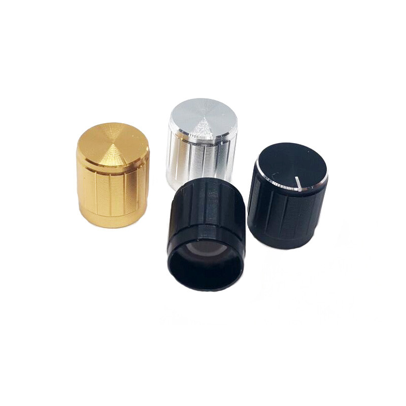 5 komada crne srebrne zlatne aluminijske legure prekidača kape potenciometarskih gumba prekidača enkodera Plum osovina D osi poluosovine 15x17mm