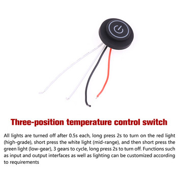 3 Gears Smart Home Сензорен бутон Димируем контролер със светодиод за преносим нагревател