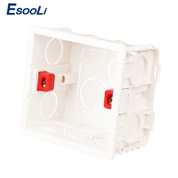 EsooLi регулируема монтажна кутия Сензорен превключвател за светлина Вътрешна касета 86 мм * 85 мм * 50 мм за сензорен превключвател и контакт тип 86