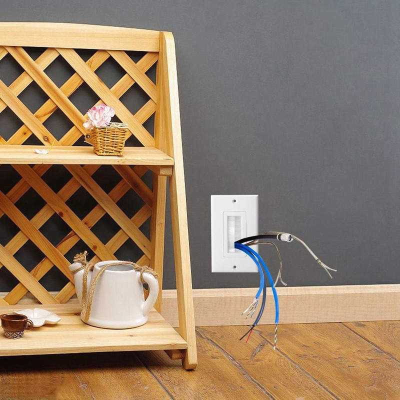 Komplet zidnih ploča Zidna ploča s jednom četkom i jednostrukim niskonaponskim montažnim nosačem Umetak za prolaz kabela