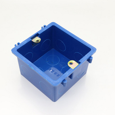 Esooli Hot Sale 86*86MM kasešu universāla balta sienas montāžas kārba ES/UK kontaktligzdas aizmugurējai kārbai un sienas pieskāriena slēdzis, kas ir populārs RU