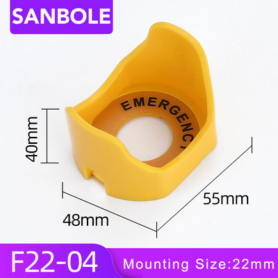 16/22 mm hädaseiskamisnupu lüliti lisatarviku kaitsekate LA38-11 iselähtestusnuppude nupukarp väike suurus