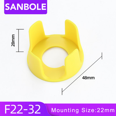 16/22 mm hädaseiskamisnupu lüliti lisatarviku kaitsekate LA38-11 iselähtestusnuppude nupukarp väike suurus