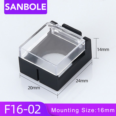 16/22 mm hädaseiskamisnupu lüliti lisatarviku kaitsekate LA38-11 iselähtestusnuppude nupukarp väike suurus