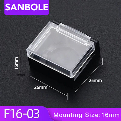 16/22 mm hädaseiskamisnupu lüliti lisatarviku kaitsekate LA38-11 iselähtestusnuppude nupukarp väike suurus