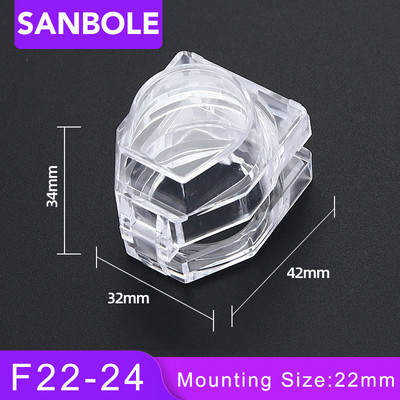 16/22 mm hädaseiskamisnupu lüliti lisatarviku kaitsekate LA38-11 iselähtestusnuppude nupukarp väike suurus