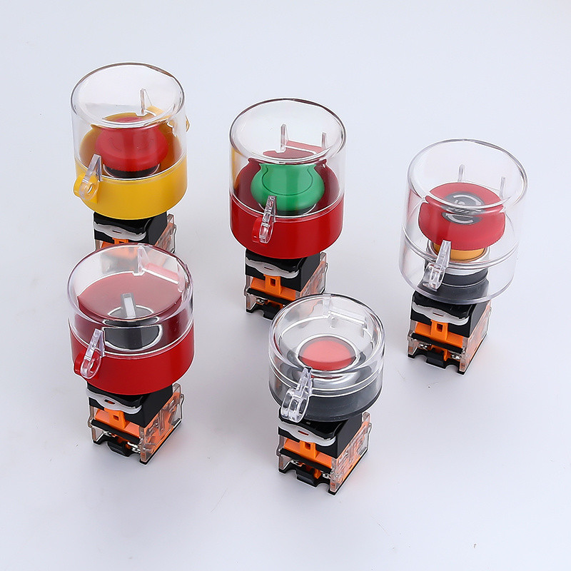 16/22 mm hädaseiskamisnupu lüliti lisatarviku kaitsekate LA38-11 iselähtestusnuppude nupukarp väike suurus