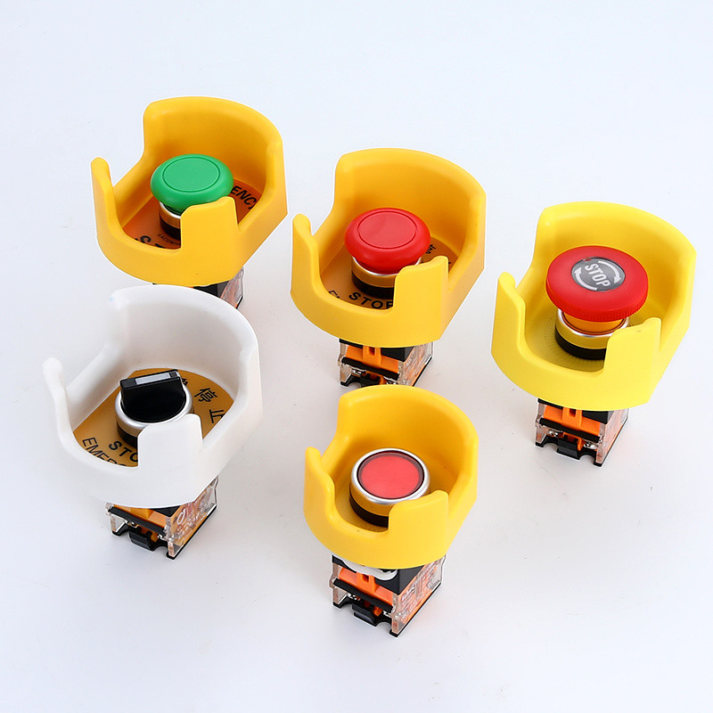 16/22 mm hädaseiskamisnupu lüliti lisatarviku kaitsekate LA38-11 iselähtestusnuppude nupukarp väike suurus