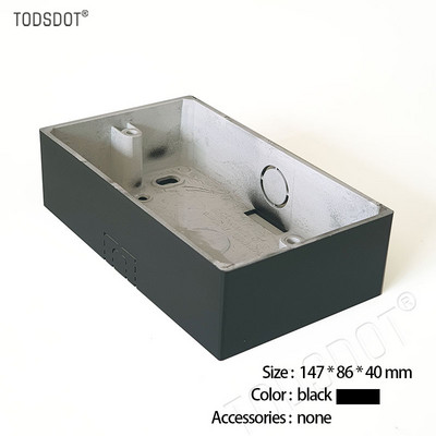 147*86*40mm Luksuzna kutija s utičnicama s prekidačima, Kutija za vanjsku montažu za Smart Touch Light Zidni prekidač 6 grupa Bijela Crna | Siva | Zlato