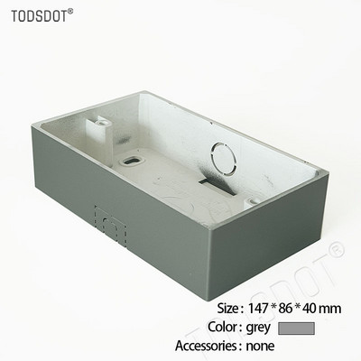 147*86*40mm Luksuzna kutija s utičnicama s prekidačima, Kutija za vanjsku montažu za Smart Touch Light Zidni prekidač 6 grupa Bijela Crna | Siva | Zlato