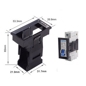Miniatūrais ķēdes pārtraucējs IC65 paneļa montāžas sprādze DZ47-63 gaisa slēdzis 3P gaisa slēdzis C45 sprādzes kronšteins Aizsargapvalks,