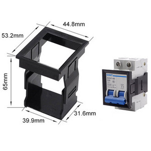 Miniatūrais ķēdes pārtraucējs IC65 paneļa montāžas sprādze DZ47-63 gaisa slēdzis 3P gaisa slēdzis C45 sprādzes kronšteins Aizsargapvalks,