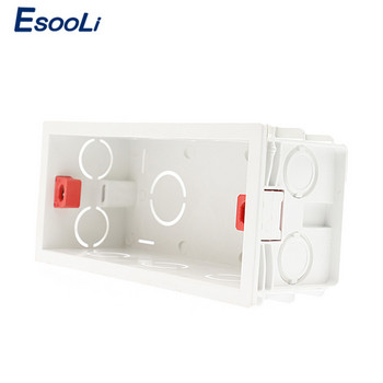 Esooli Super Quality 144mm*67.5mm Вътрешна монтажна кутия Задна касета за 154mm*72mm Сензорен превключвател за стенно осветление и USB гнездо