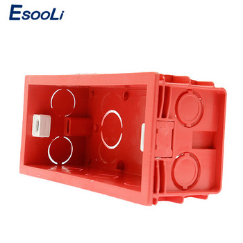 Esooli Super Quality 144mm*67.5mm Вътрешна монтажна кутия Задна касета за 154mm*72mm Сензорен превключвател за стенно осветление и USB гнездо