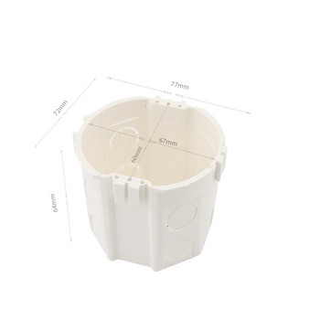 SMATRUL EU US Стандартен стенен кръгъл монтаж Тъмна кутия Вътрешна касета Кутия за окабеляване за гнездо за ключ за осветление Електрически аксесоари
