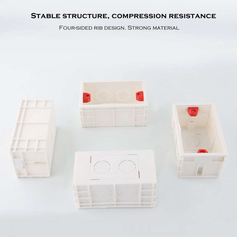 SMATRUL EU USA standardne seinale paigaldatav ümmargune tume kasti sisemine kassettjuhtmestiku karp valguslüliti pistikupesa elektritarvikute jaoks