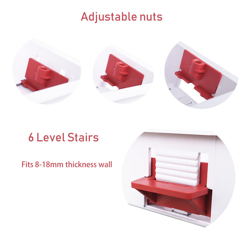 Dvostruka kutija za suhu podstavu Wallpad za gipsane ploče gipsane ploče za ploče od 172 mm 2X kutija za ugradnju s jednim okvirom 35 mm dubine